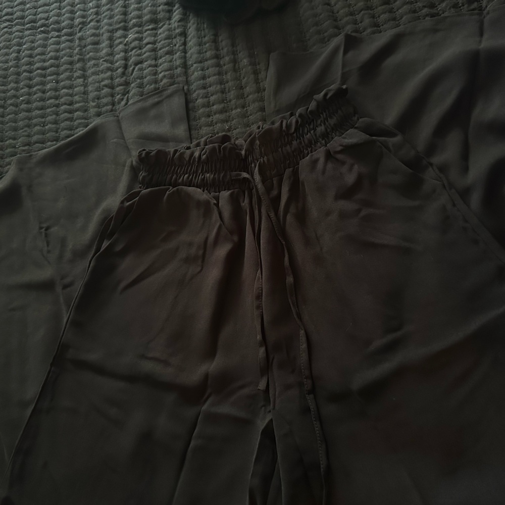 Black Elastic Waist Pants